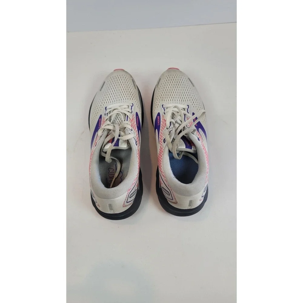 Brooks Womens Ghost 14 1203561B192 White/Purple Running Shoes Sneakers Size 9.5